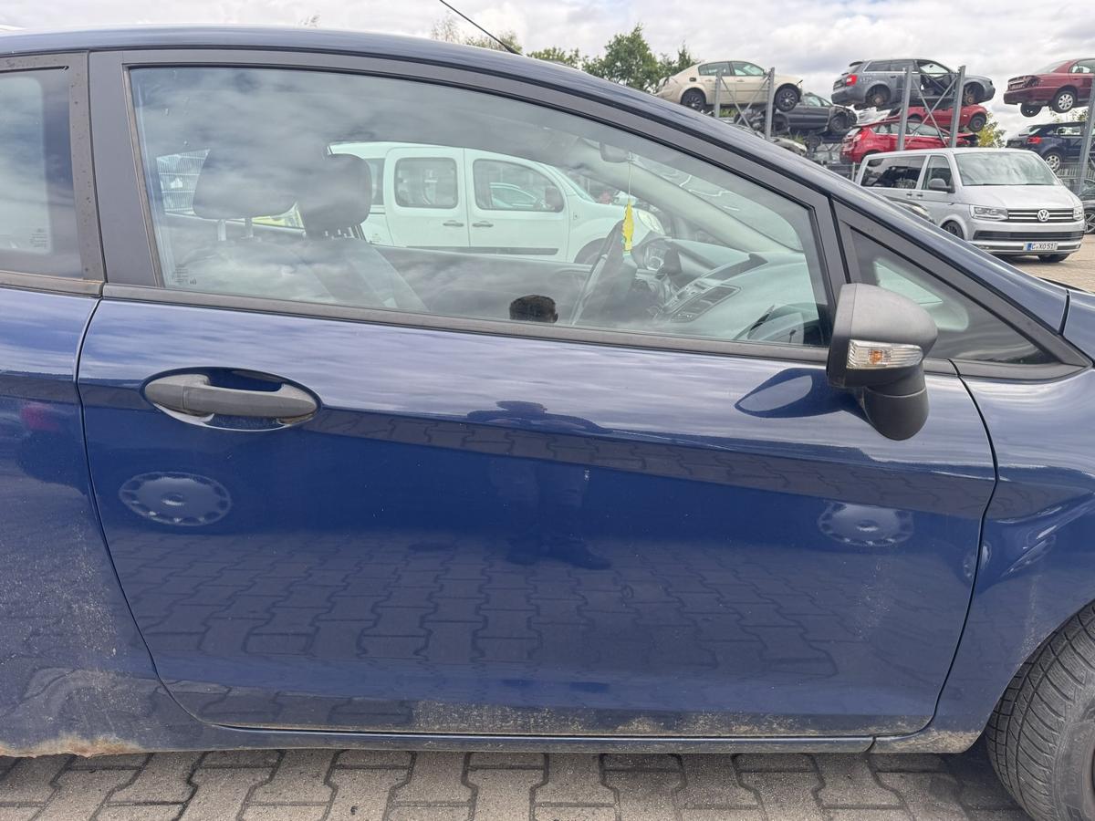 Ford Fiesta JA8 original T&uuml;r vorn rechts Blazer Blau 3-T&uuml;rer Bj.2009